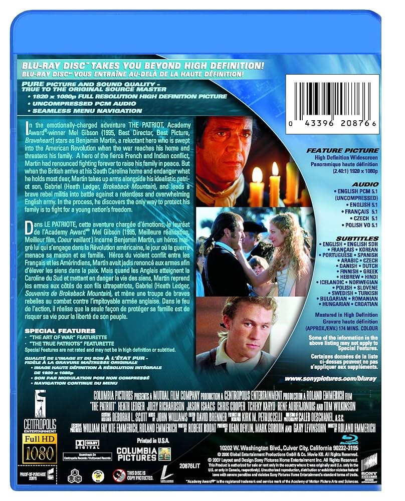 パトリオット [Blu-ray] w17b8b5 Amazon.com: The Patriot (Extended Cut) [Blu-ray] : Mel